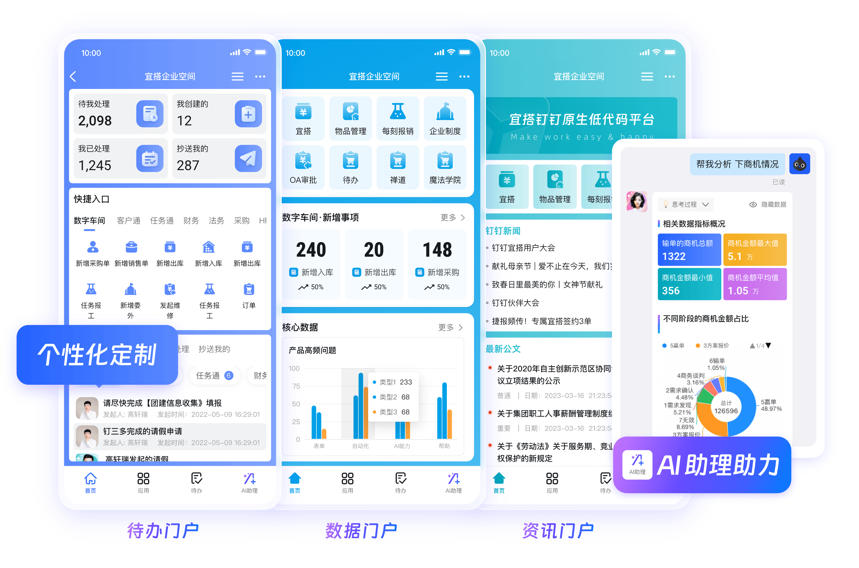 钉钉云端通讯录工作台